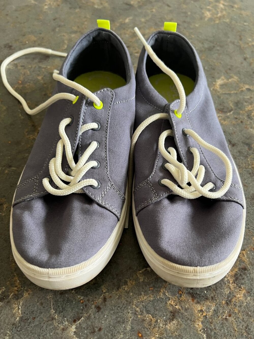 Sperry Top-Sider Youth Size 4 Gray Canvas Sneakers Casual Shoes